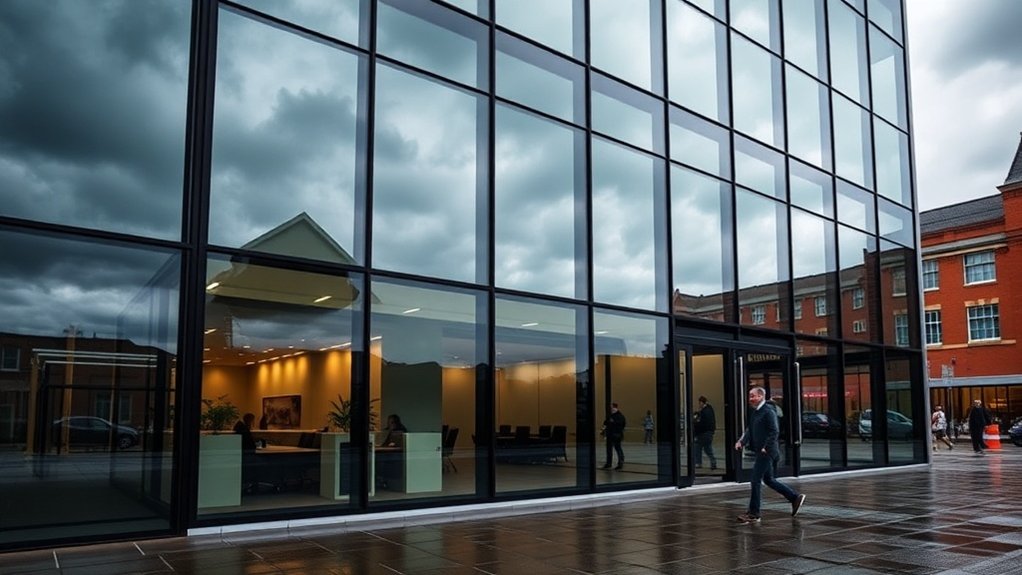 Commercial Glazing Between Streets