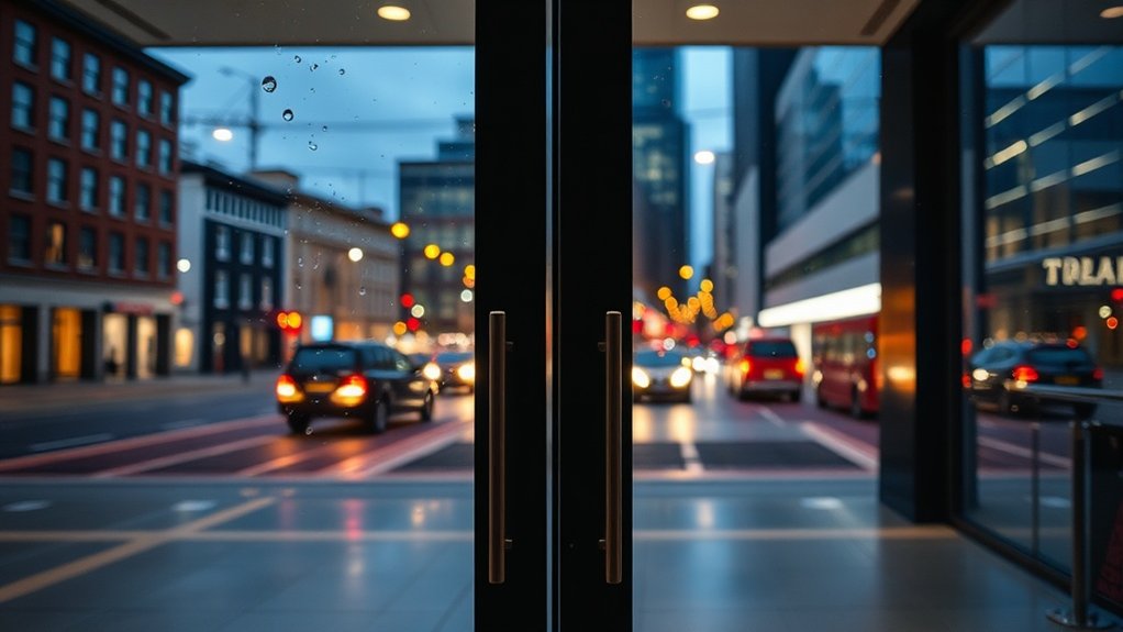 Glass Doors Between Streets