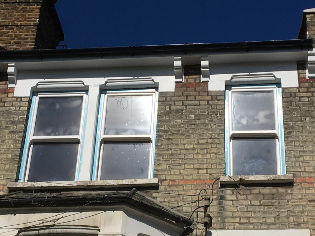 New uPVC sash windows fitted on Victorian terrace in Cobham
