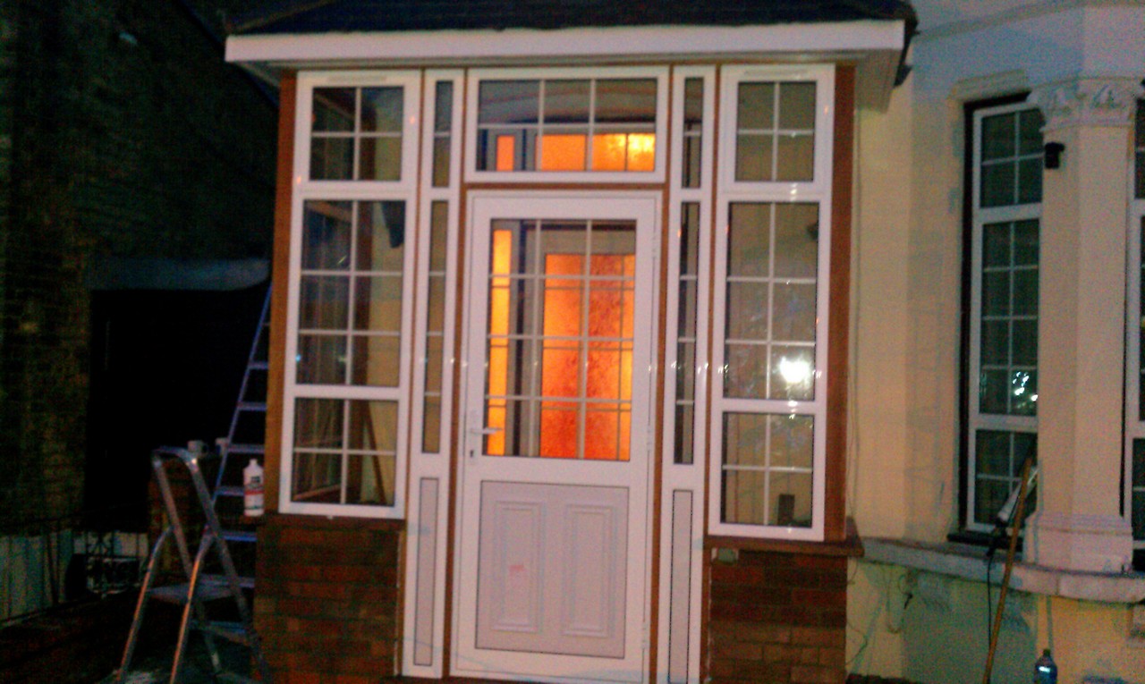 uPVC porch with Georgian bar glazing installed in Cobham